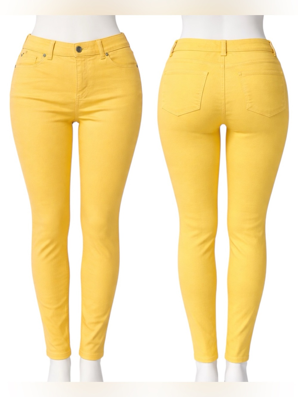 Talbots Simply Flattering Yellow Jeggings Stretch Skinny Jeans Pants Size 4